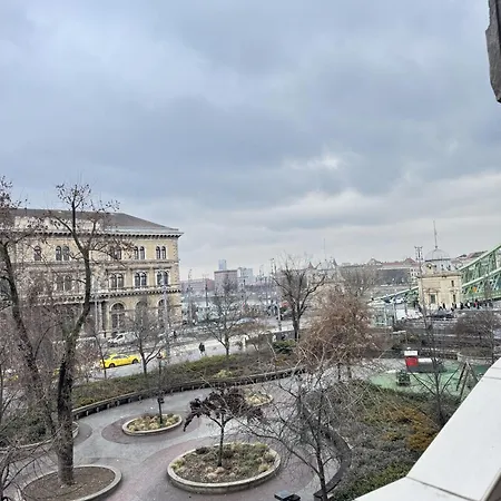 Panorama Balcony Danube River Great Market Hall 아파트 부다페스트