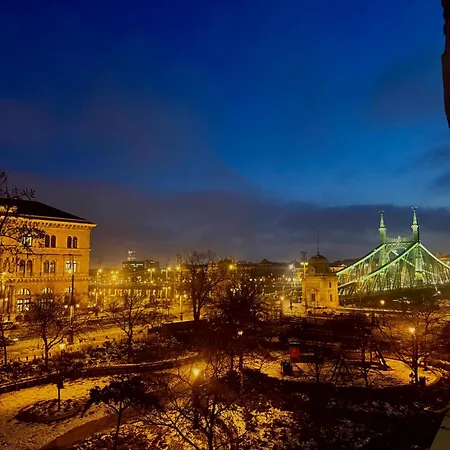 Panorama Balcony Danube River Great Market Hall Apartment